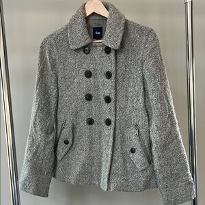 Gap Women's Gray Wool Blend Boucle Jacket
